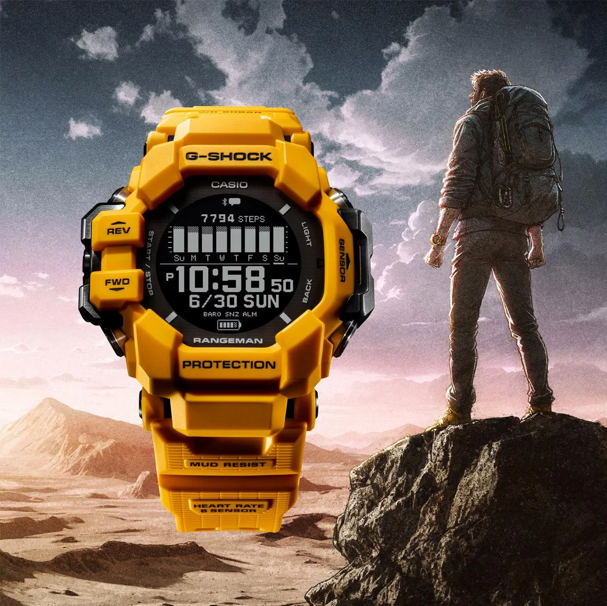 Часы  Casio  G-Shock Casio GPR-H1000-9E (фото 14)